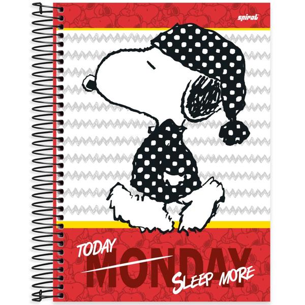 Caderno universitário capa dura 10x1 160 folhas, Snoopy, Spiral, 2278728 - PT 1 UN