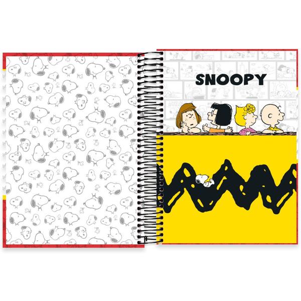 Caderno universitário capa dura 10x1 160 folhas, Snoopy, Spiral, 2278728 - PT 1 UN