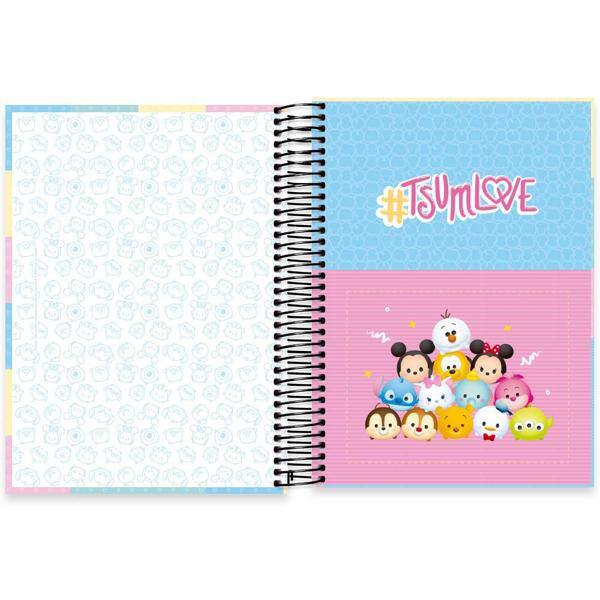 Caderno universitário capa dura 10x1 160 folhas, Disney Tsum Tsum, Spiral, 2278322 - PT 1 UN