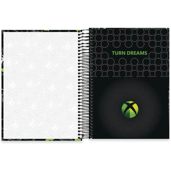 Caderno universitário capa dura 10x1 160 folhas, XBox, Spiral, 2278841 - PT 1 UN