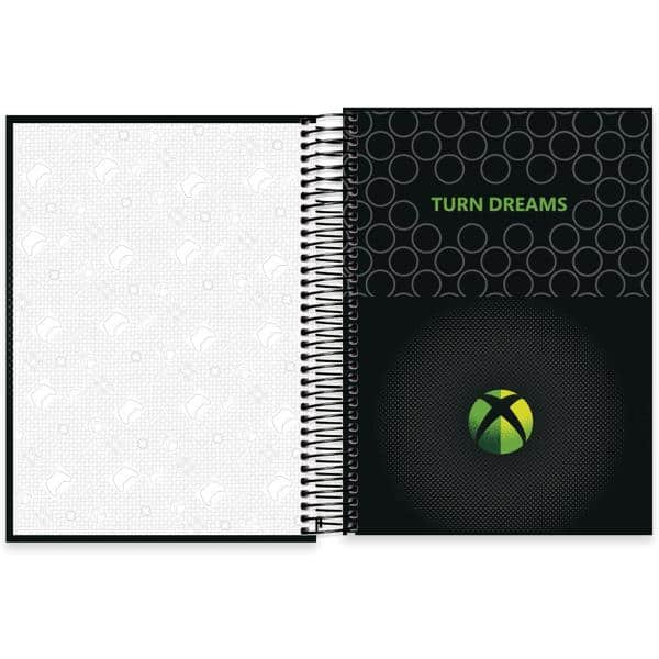 Caderno universitário capa dura 10x1 160 folhas, XBox, Spiral, 2278858 - PT 1 UN