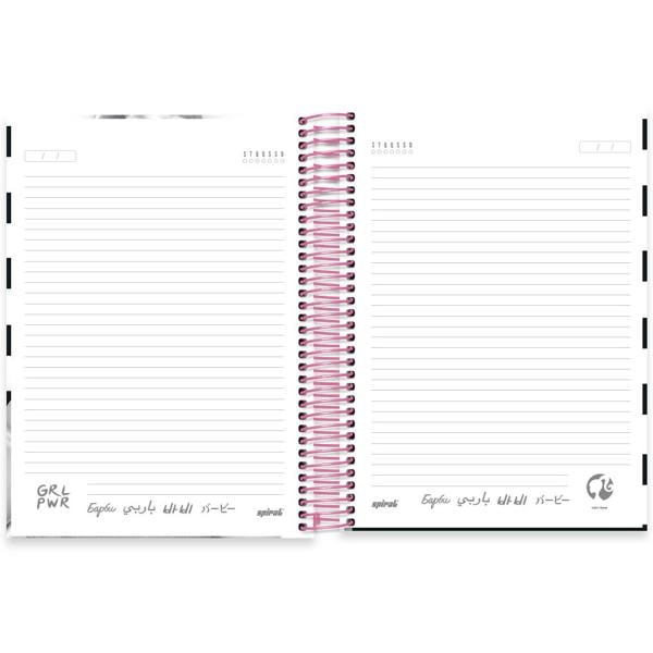 Caderno universitário capa dura 15x1 240 folhas, Barbie, Spiral, 2279077 - PT 1 UN