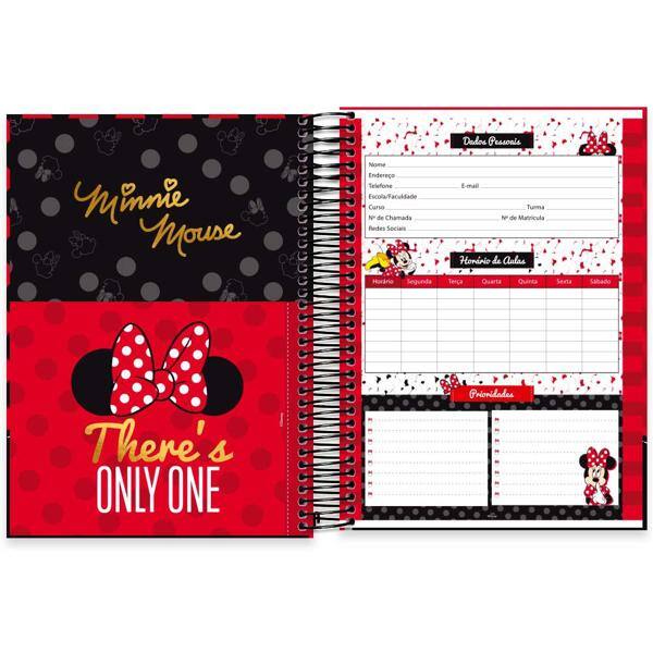 Caderno universitário capa dura 15x1 240 folhas, Minnie Disney Clássico, Spiral, 2279527 - PT 1 UN