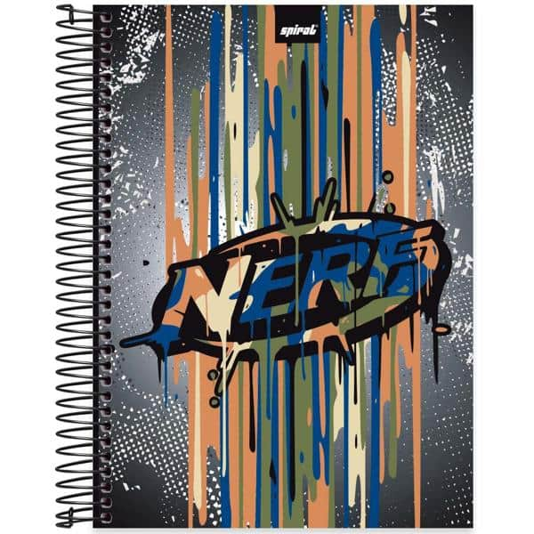 Caderno universitário capa dura 15x1 240 folhas, Nerf, Spiral, 2265728 - PT 1 UN