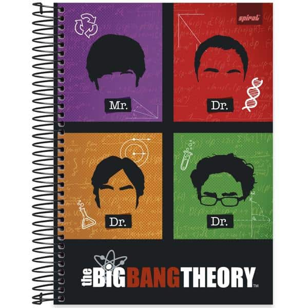 Caderno universitário capa dura 15x1 240 folhas, The Big Bang Theory, Spiral, 2279398 - PT 1 UN