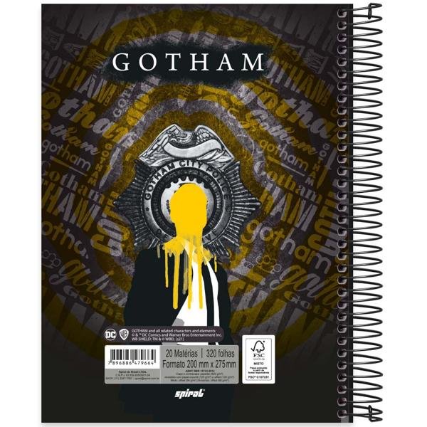Caderno universitário capa dura 20x1 320 folhas, Gotham, Spiral, 2279664 - PT 1 UN