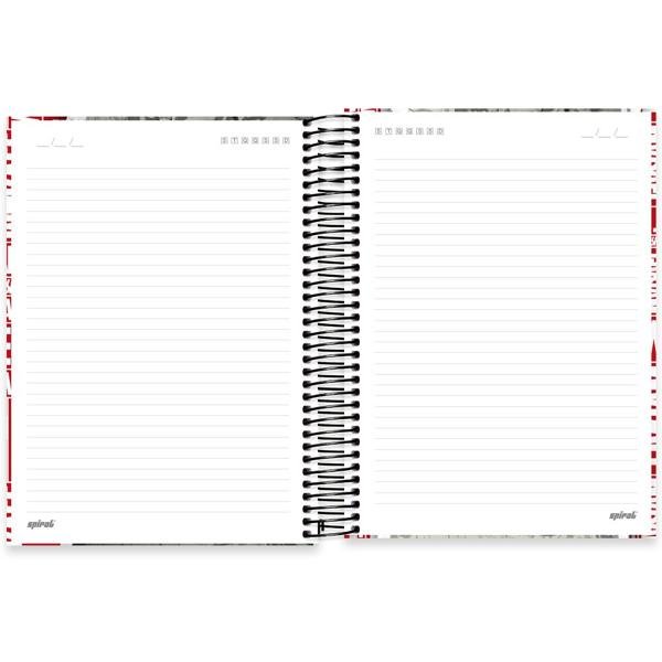 Caderno universitário capa dura 20x1 320 folhas, Marvel Red Brick, Spiral, 2279749 - PT 1 UN