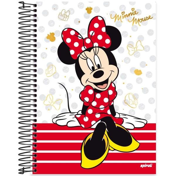 Caderno universitário capa dura 20x1 320 folhas, Disney Minnie Clássico, Spiral, 2279992 - PT 1 UN
