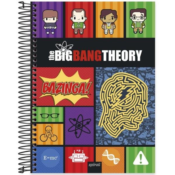 Caderno universitário capa dura 20x1 320 folhas, The Big Bang Theory, Spiral, 2279831 - PT 1 UN