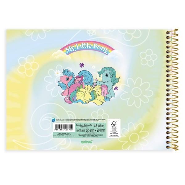 Caderno Cartografia e Desenho Capa Dura 48 folhas, My Little Pony, Spiral, 2228990 - PT 1 UN