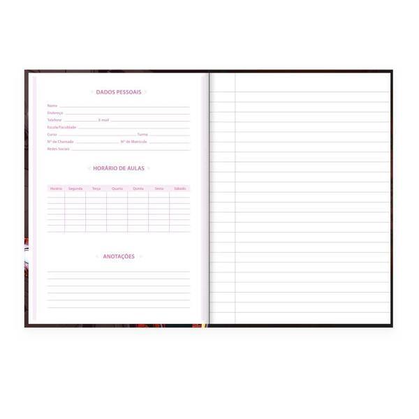 Caderno 1/4 capa dura costurado 80 folhas, Vingadores Avengers Marvel Homem de Ferro, Spiral, 2280448 - PT 1 UN