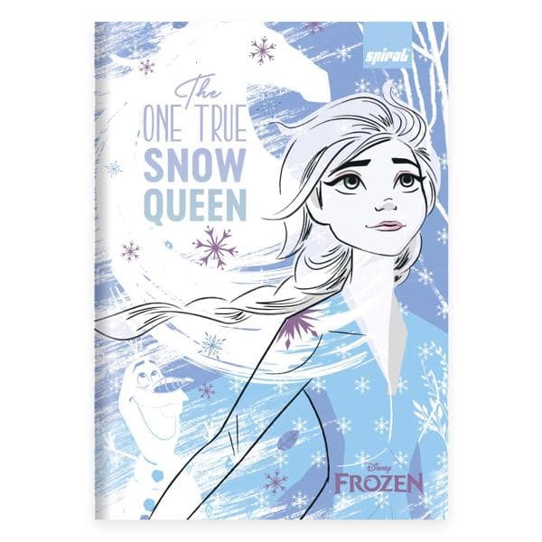 Caderno 1/4 capa dura costurado 80 folhas, Disney Frozen Snow Queen, Spiral, 2280509 - PT 1 UN