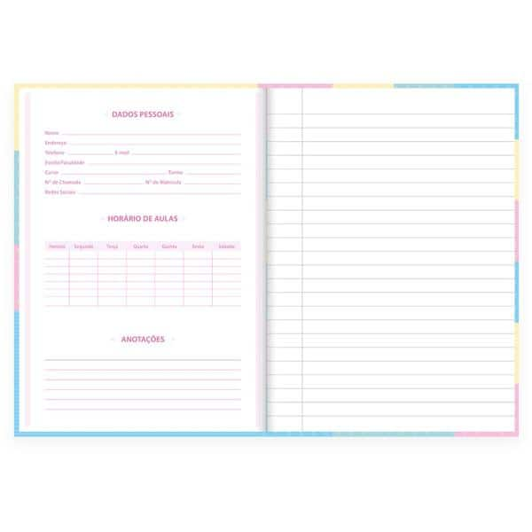 Caderno 1/4 capa dura costurado 80 folhas, Disney Tsum Tsum Xadrez, Spiral, 2229218 - PT 1 UN