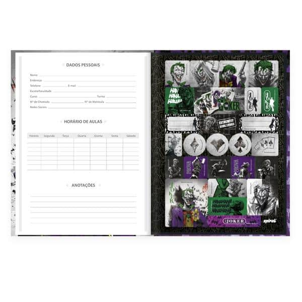 Caderno Universitário Capa Dura Costurado 80 folhas, Joker, Spiral, 2280240 - PT 1 UN