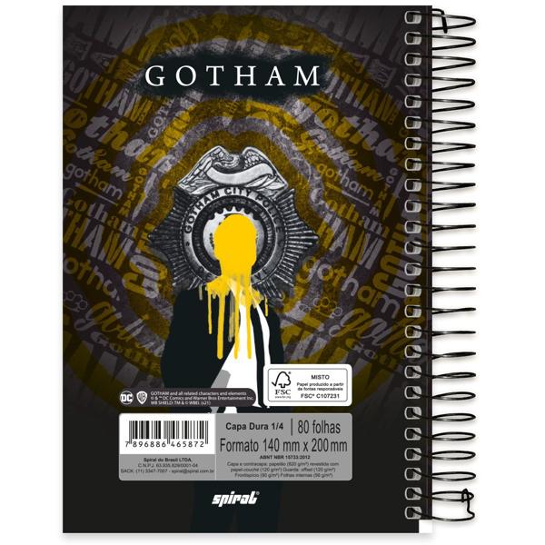 Caderno 1/4 Espiral Capa Dura 80 folhas, Gotham, Spiral, 2265872 - PT 1 UN