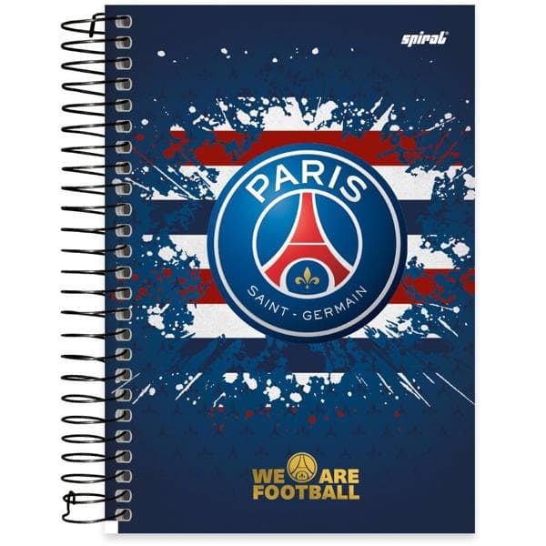 Caderno 1/4 Espiral Capa Dura 80 folhas, PSG, Spiral, 2276045 - PT 1 UN