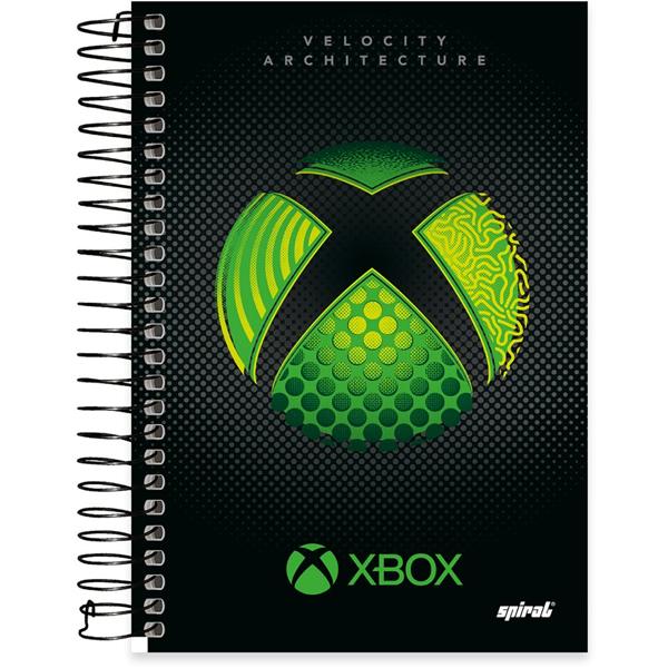 Caderno 1/4 espiral capa dura 80 folhas, Xbox, 2276120, Spiral - PT 1 UN