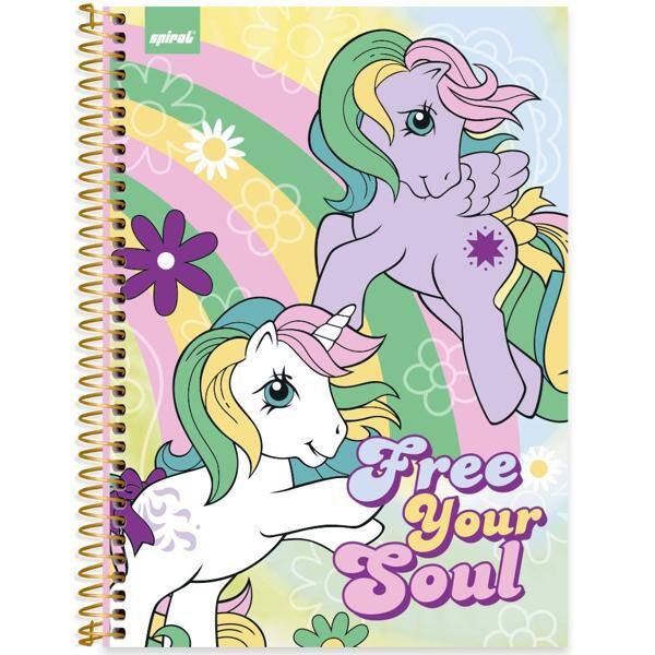 Caderno universitário capa dura 1x1 80 folhas, My Little Pony, Spiral, 2265735 - PT 1 UN