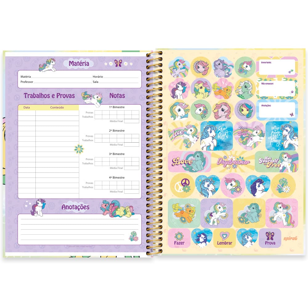 Caderno De Desenho My Little Pony Personalizado 100fls