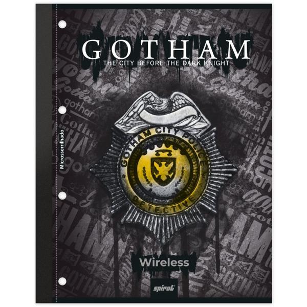 Caderno universitário 1x1 80 folhas coladas wireless Gotham 2230399 Spiral PT 1 UN