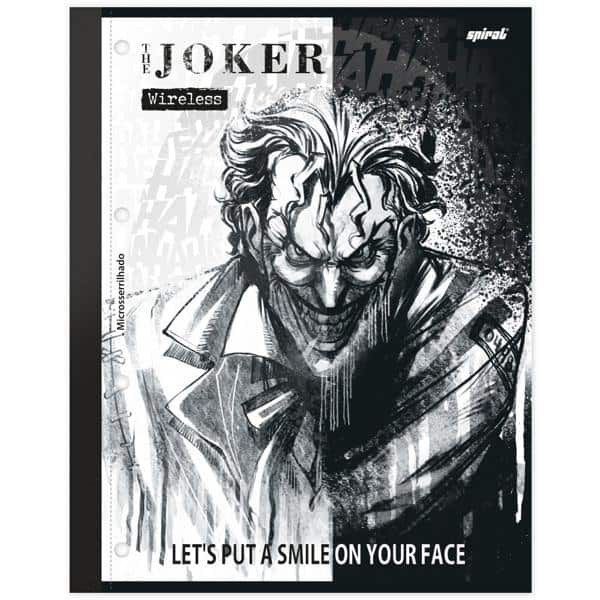 Caderno universitário 1x1 80 folhas coladas wireless Joker 2230412 Spiral PT 1 UN