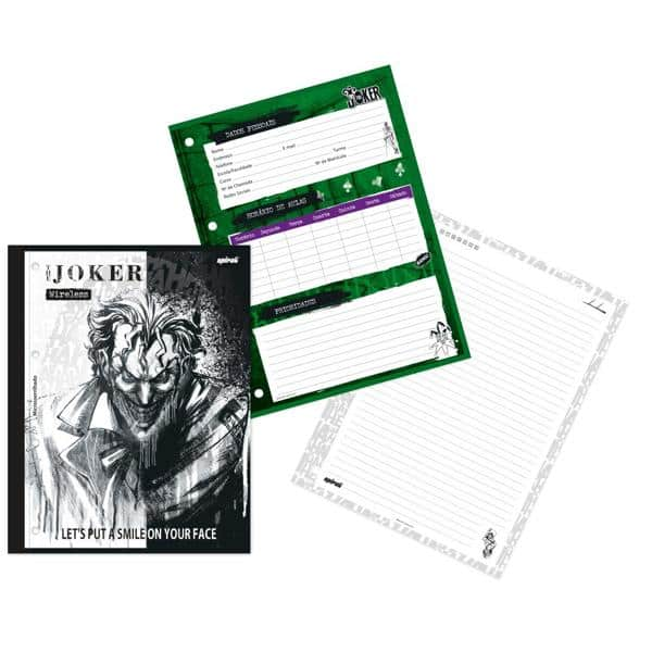 Caderno universitário 1x1 80 folhas coladas wireless Joker 2230412 Spiral PT 1 UN