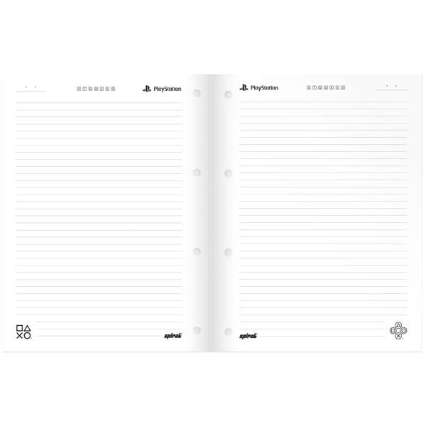 Caderno universitário 1x1 80 folhas coladas wireless Playstation 2281353 Spiral PT 1 UN