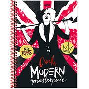 Caderno univ.capa dura 1x1 80fls Cruella 2229614 Spiral Cru PT 1 UN
