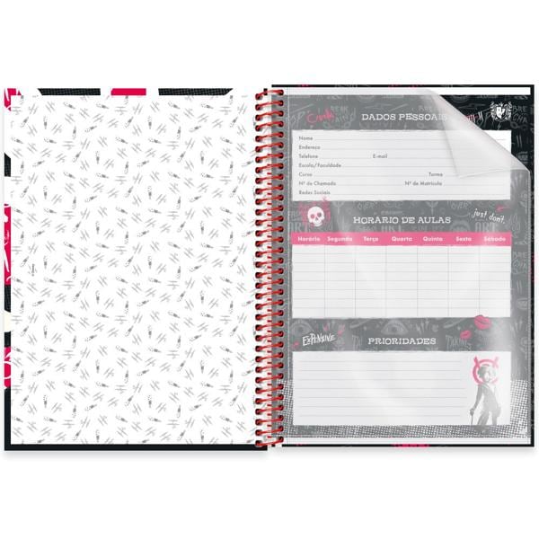 Caderno universitário capa dura 1x1 80 folhas, Disney Disney Cruella, Spiral, 2229614 - PT 1 UN