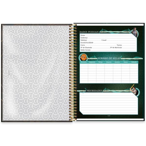 Caderno universitário capa dura 1x1 80 folhas, Marvel Loki, Spiral, 2266251 - PT 1 UN