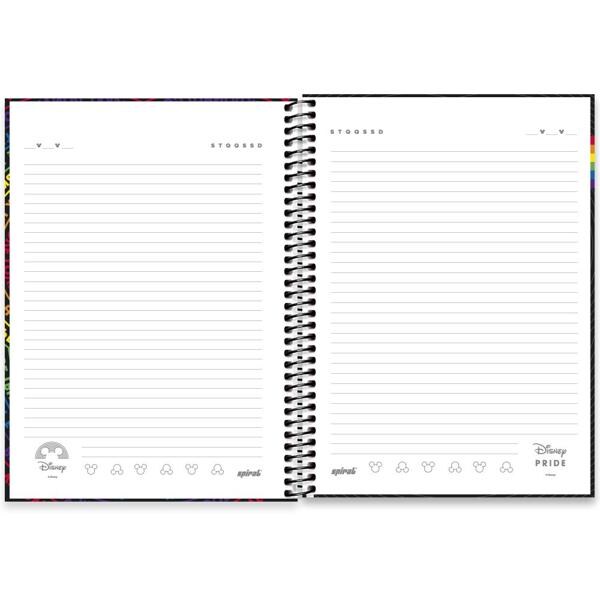 Caderno universitário capa dura 1x1 80 folhas, Disney Mickey Pride, Spiral, 2228907 - PT 1 UN