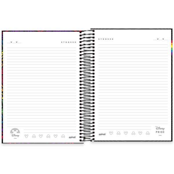 Caderno universitário capa dura 10x1 160 folhas, Mickey Disney Pride, Spiral, 2228914 - PT 1 UN