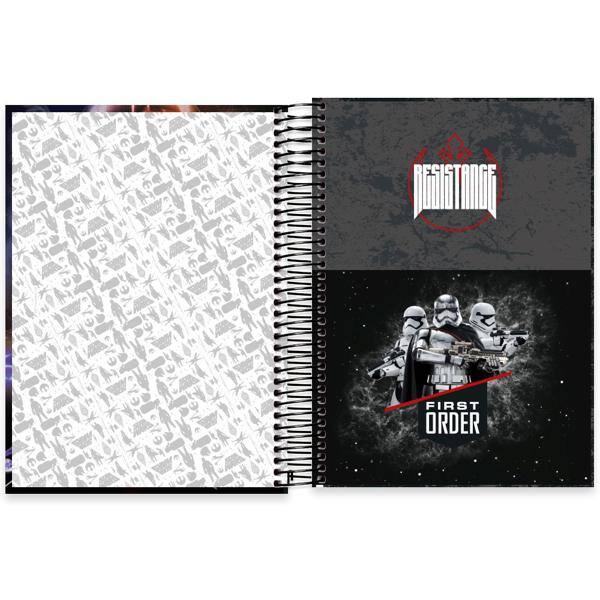 Caderno universitário capa dura 10x1 160 folhas, Star Wars Vader, Spiral, 2266473 - PT 1 UN