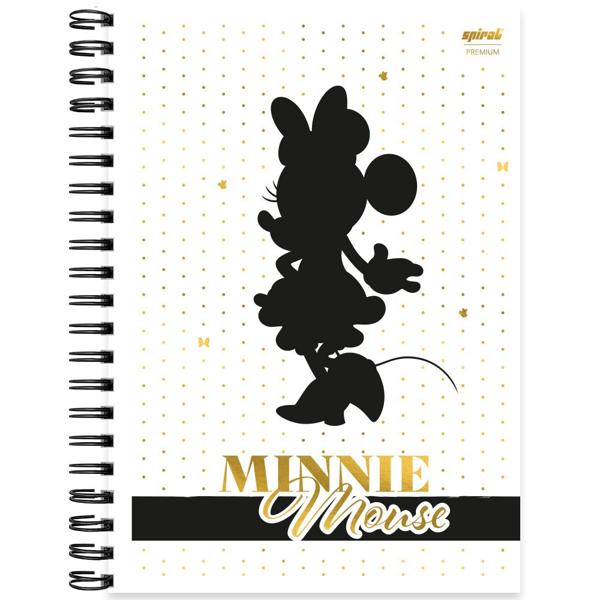 Caderno universitário capa polipropileno 1x1 80 folhas Disney Minnie PP, Spiral, 2230696 - PT 1 UN