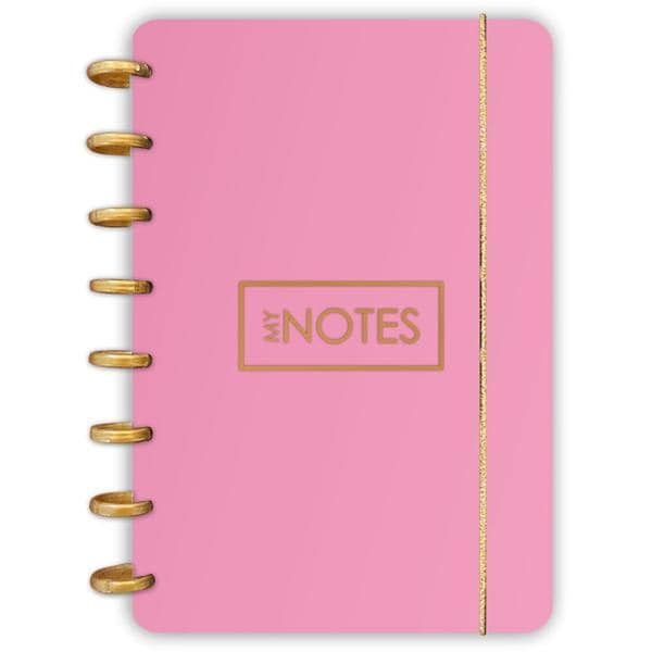 Caderno de disco 80 folhas P, 213x145mm, Rosa, 3042, Abyara - PT 1 UN