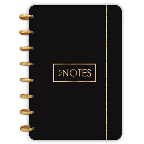 Caderno de disco 80 folhas P, 213x145mm, Preto, 3233, Abyara - PT 1 UN