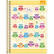 Caderno universitário capa dura, 1x1, 80 folhas, Corujinhas, 2369573, Spiral Cor - PT 1 UN Caderno universitário capa dura, 1x1, 80 folhas, Corujinhas, 2369573, Spiral Cor - PT 1 UN