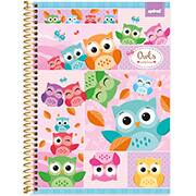 Caderno universitário capa dura, 1x1, 80 folhas, Corujinhas, 2369580, Spiral Cor - PT 1 UN Caderno universitário capa dura, 1x1, 80 folhas, Corujinhas, 2369580, Spiral Cor - PT 1 UN