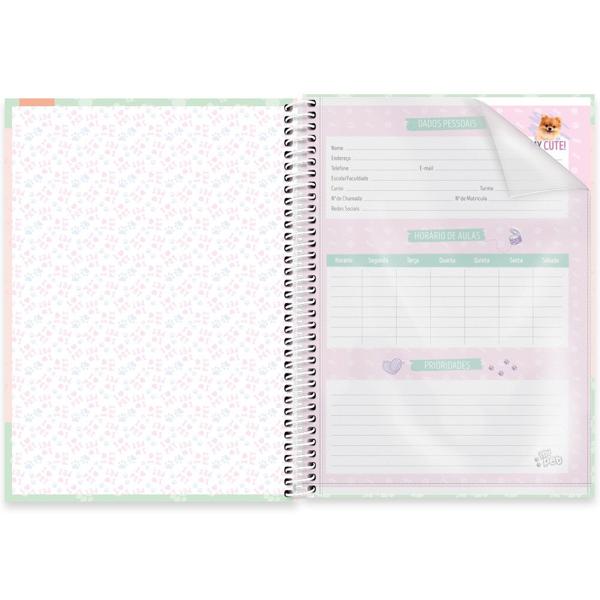 Caderno universitário capa dura, 1x1, 80 folhas, My Pet, 2348721, Spiral Pet - PT 1 UN