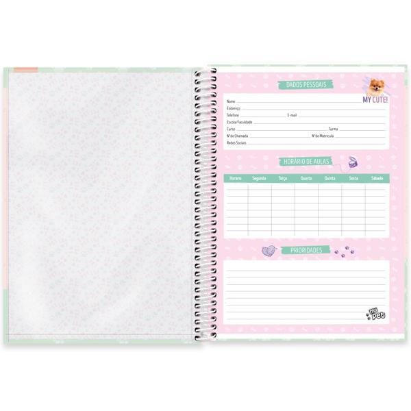 Caderno universitário capa dura, 1x1, 80 folhas, My Pet, 2348721, Spiral Pet - PT 1 UN