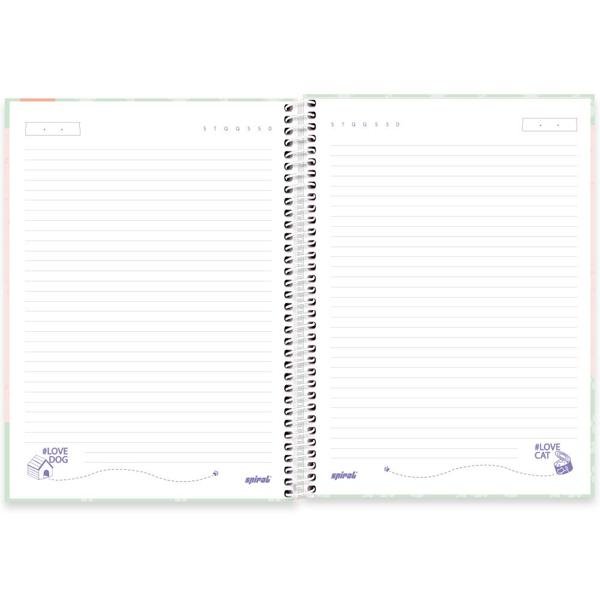 Caderno universitário capa dura, 1x1, 80 folhas, My Pet, 2348721, Spiral Pet - PT 1 UN