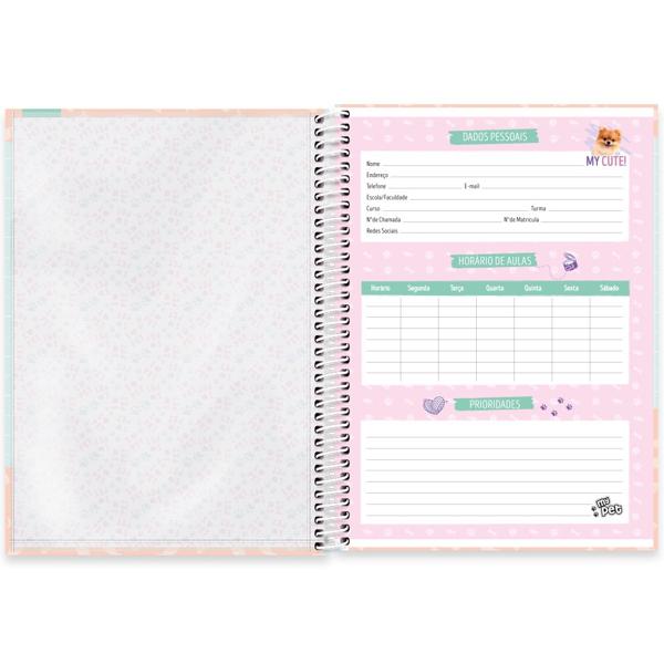 Caderno universitário capa dura, 1x1, 80 folhas, My Pet, 2348738, Spiral Pet - PT 1 UN