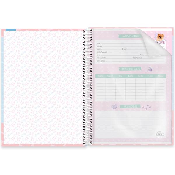 Caderno universitário capa dura, 1x1, 80 folhas, My Pet, 2348745, Spiral Pet - PT 1 UN