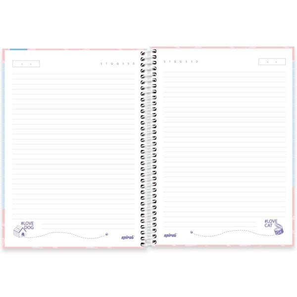 Caderno universitário capa dura, 1x1, 80 folhas, My Pet, 2348745, Spiral Pet - PT 1 UN