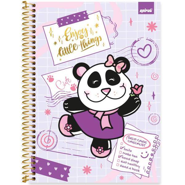 Caderno universitário capa dura, 1x1, 80 folhas, Pop Pet, 2348783, Spiral Pop - PT 1 UN