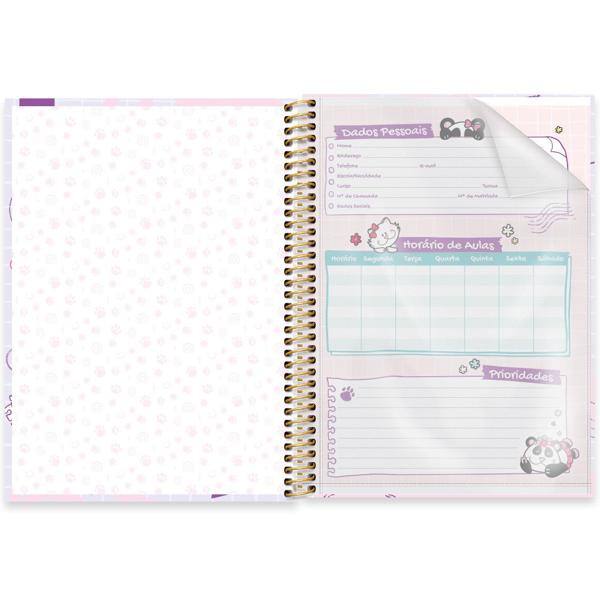 Caderno universitário capa dura, 1x1, 80 folhas, Pop Pet, 2348783, Spiral Pop - PT 1 UN