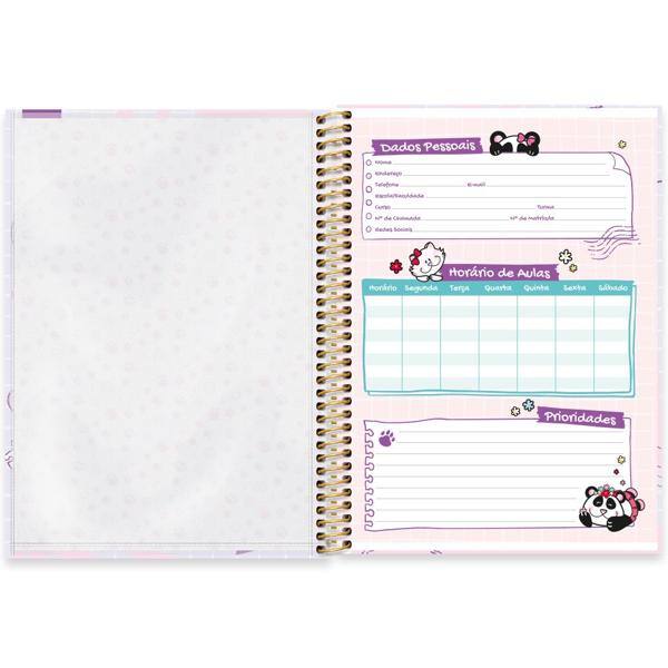 Caderno universitário capa dura, 1x1, 80 folhas, Pop Pet, 2348783, Spiral Pop - PT 1 UN