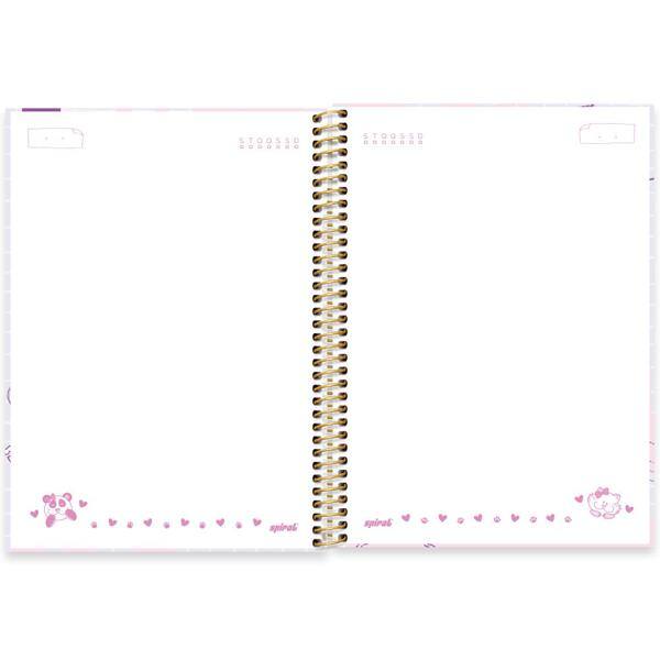 Caderno universitário capa dura, 1x1, 80 folhas, Pop Pet, 2348783, Spiral Pop - PT 1 UN