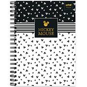 Caderno Universitário Capa Dura 1x1 80 Folhas Mickey Disney PB Spiral - PT 1 UN