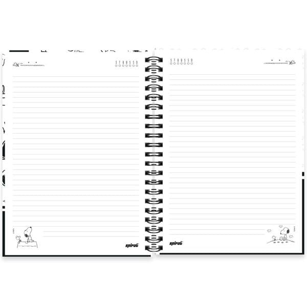 Caderno universitário capa dura, 1x1, 80 folhas, Snoopy Premium, 2350212, Spiral Sno - PT 1 UN